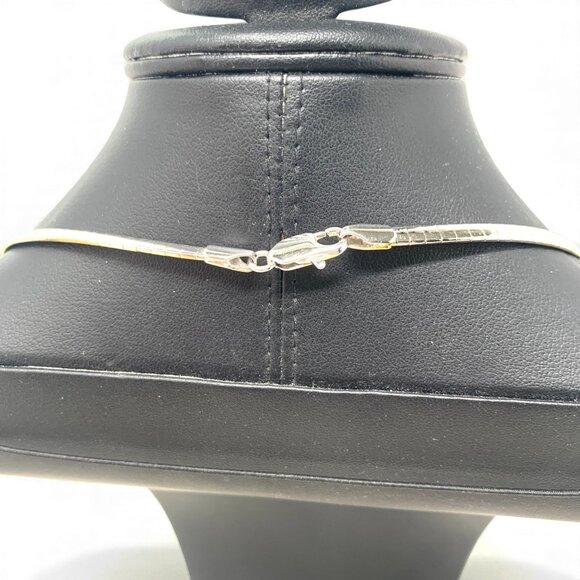 Two-Tone Gold & Silver Reversible Snake Chain Necklace Lobster Clasp 17"L - Picture 3 of 7